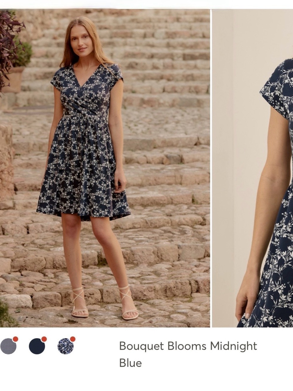 NWT- PACT ORGANIC FIT & FLARE CROSSOVER DRESS-SMALL